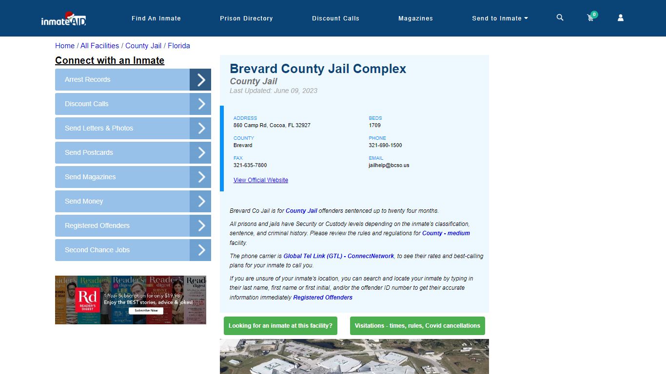 Brevard County Jail Complex - Inmate Locator - Cocoa, FL